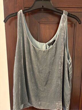 J. Crew Velvet Scoop Neck Camisole in Light Blue